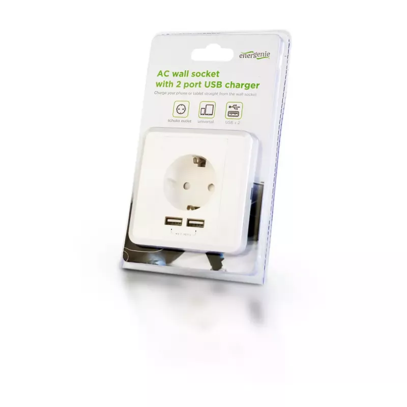Pistorasia 2 x USB EnerGenie EG-ACU2A2-01