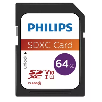 Flash-muisti Philips 64GB SDXC UHS-I FM64SD55B