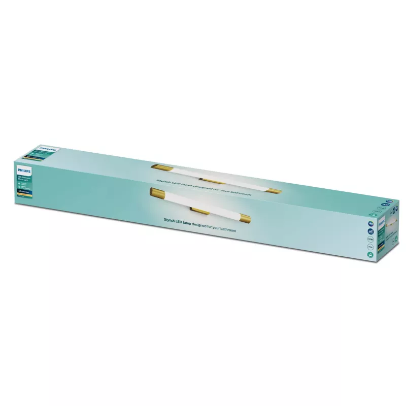 Philips Rover seinävalaisin, pinta-asennus, 2700 K, IP44, messinki