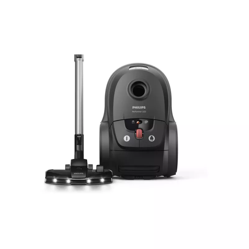 Pölynimuri Philips 8000 Serie XD8122/10 — 900 W, 4 L pölypussi, HEPA-suodatin, musta