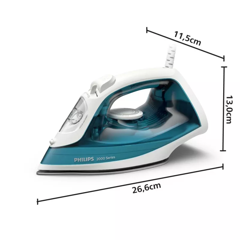 Höyrysilitysrauta Philips DST2010/90 — 2000 W, 0,25 l vesisäiliö, tarttumaton silityspohja, 1,9 m johto