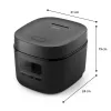 Riisinkeitin Philips 3000 Series HD3080/80, 0,54 L, 400 W, musta, painikeohjaus