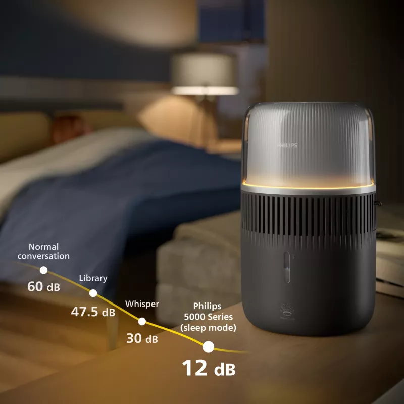 Ilmankostutin Philips 5000 Serie HU5710/03 – höyryilmankostutin, 4,5 l, grafiitti