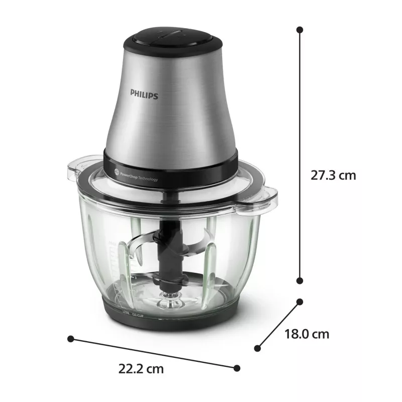 Philips 3000 Series HR1503/00 sähköinen silppuri 2 L 500 W ruostumaton teräs