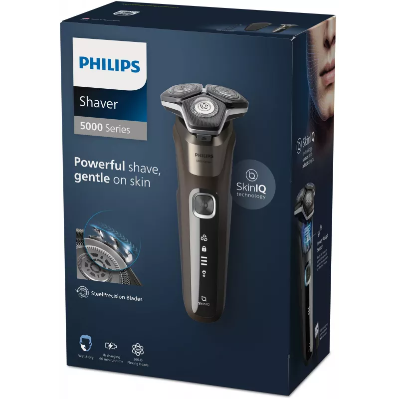 Philips SHAVER Series 5000 S5886/30 miesten parranajokone rotaatioparranajokone trimmeri musta, ruskea