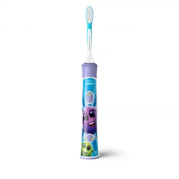 Äänihammasharja Philips Sonicare For Kids HX6322/12 – sisäänrakennettu Li-Ion-akku, 1 runko, 2 harjaspäätä, tila Päivittäinen hoito