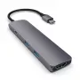 Satechi ST-CMAM kannettavan telakka/porttitoistin USB 3.2 Gen 1 Type-C, HDMI, USB-A, USB-C, harmaa, alumiini