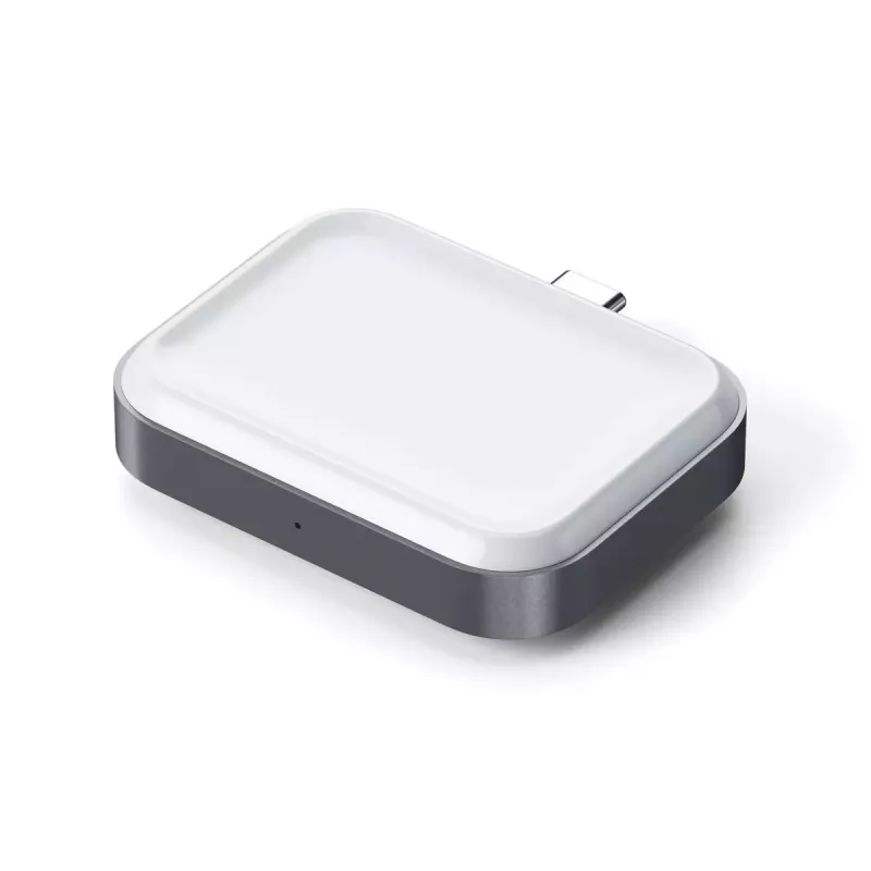 Mobiililaitteiden laturi Satechi ST-UC2WCDM USB langaton lataus kuulokkeet älykello hopea valkoinen