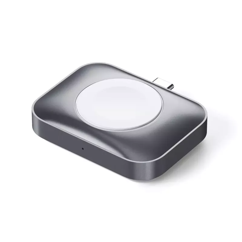 Mobiililaitteiden laturi Satechi ST-UC2WCDM USB langaton lataus kuulokkeet älykello hopea valkoinen