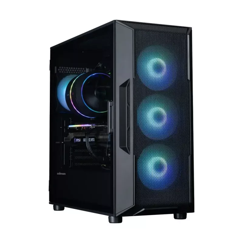 ZALMAN PC-kotelo i3 NEO V2 Mid Tower, ARGB-tuuletin x4, musta
