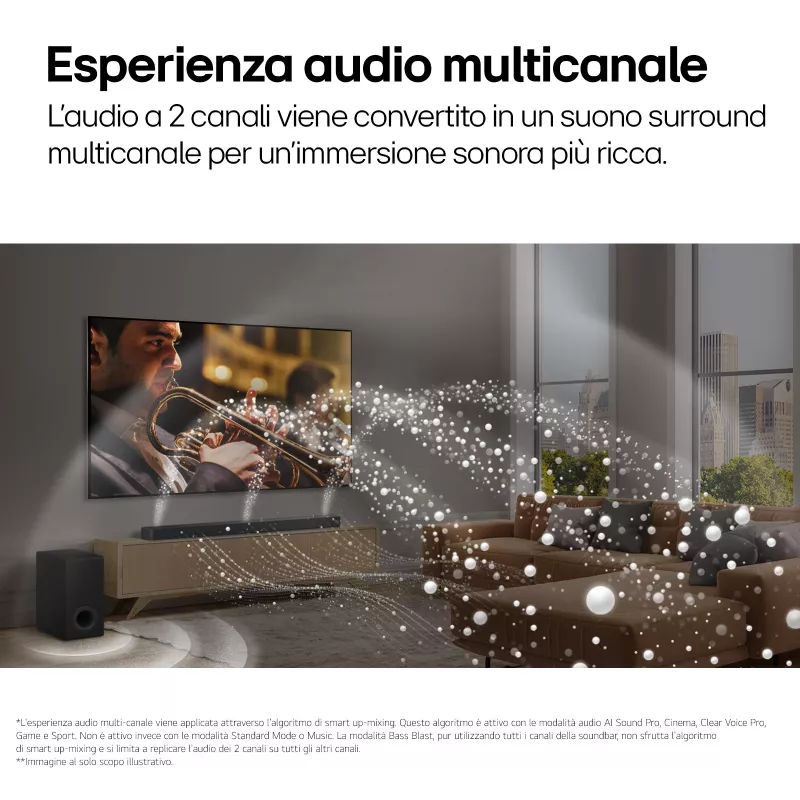 Soundbar LG S95TR 9.1.5 kanavaa 810 W RMS langattomalla 220 W subwooferilla, musta