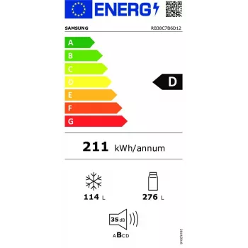 Samsung RB38C7B6D12 vapaasti seisova jääkaappi 390 L