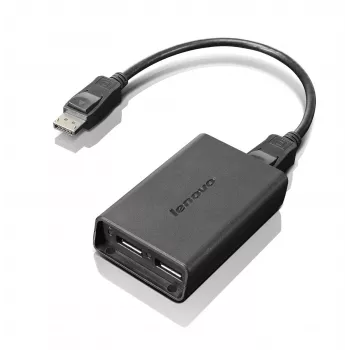 Lenovo DisplayPort - Dual-DisplayPort-monitorikaapeli USB-A musta