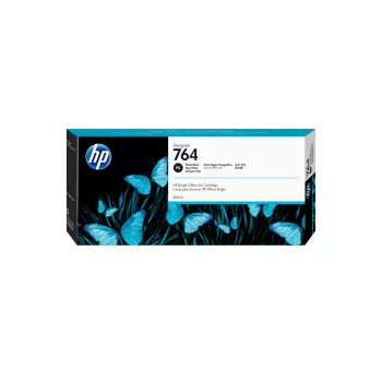 HP 764 300 ml valokuvamustepatruuna musta DesignJet-tulostimiin, HP DesignJet T3500 Production eMFP -sarja, lämpömustesuihkutulostus, musta, Singapore, 283 mm, 41 mm