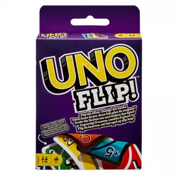 Pelit UNO FLIP korttipeli värisokeille saavutettavalla pakalla lapsille, aikuisille ja perhepeli-iltoihin