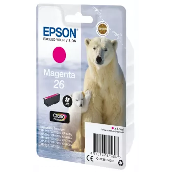Epson Eisbär yksittäispakkaus magenta 26 Claria Premium Ink