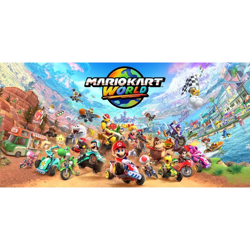 Nintendo Mario Kart World, Nintendo Switch 2, moninpelitila, fyysinen tallennusväline