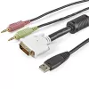 StarTech.com 1,8 m 4-in-1 USB DVI KVM -kaapeli äänellä ja mikrofonilla