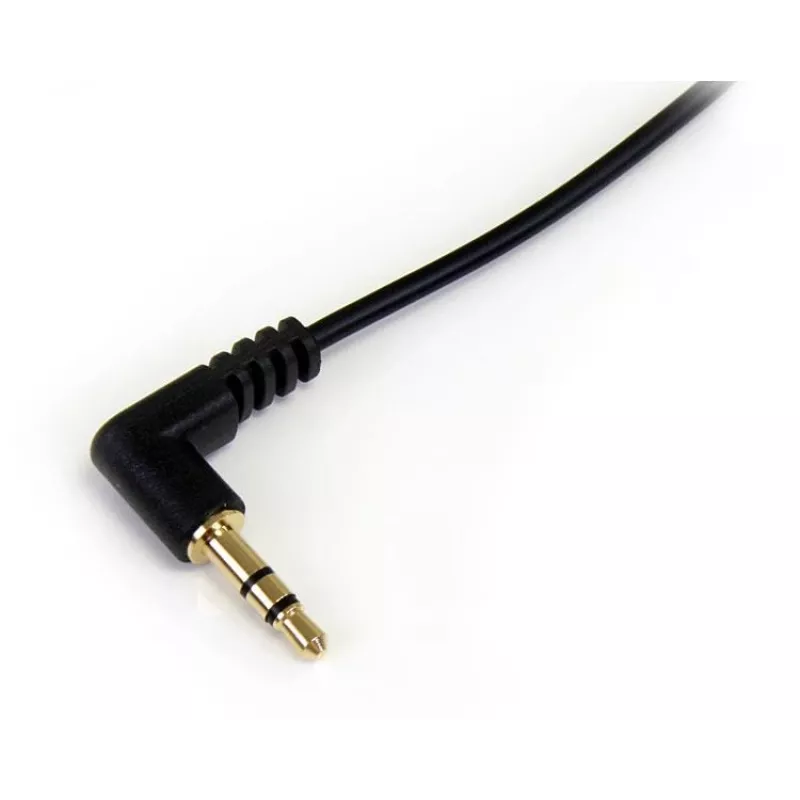 StarTech.com 0,9 m ohut 3,5mm plugi kulmikkaaseen stereoäänikaapeliin - M/M