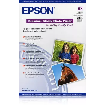 Epson Premium Glossy valokuvapaperi, DIN A3, 255 g/m², 20 arkkia