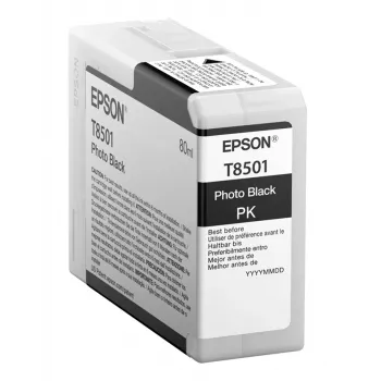 Epson yksittäispakkaus valokuvamusta T850100, musta, pigmenttipohjainen muste, 80 ml, 1 kpl