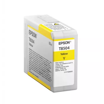 Epson yksittäispakkaus keltainen T850400, keltainen, pigmenttimuste, 80 ml, 1 kpl
