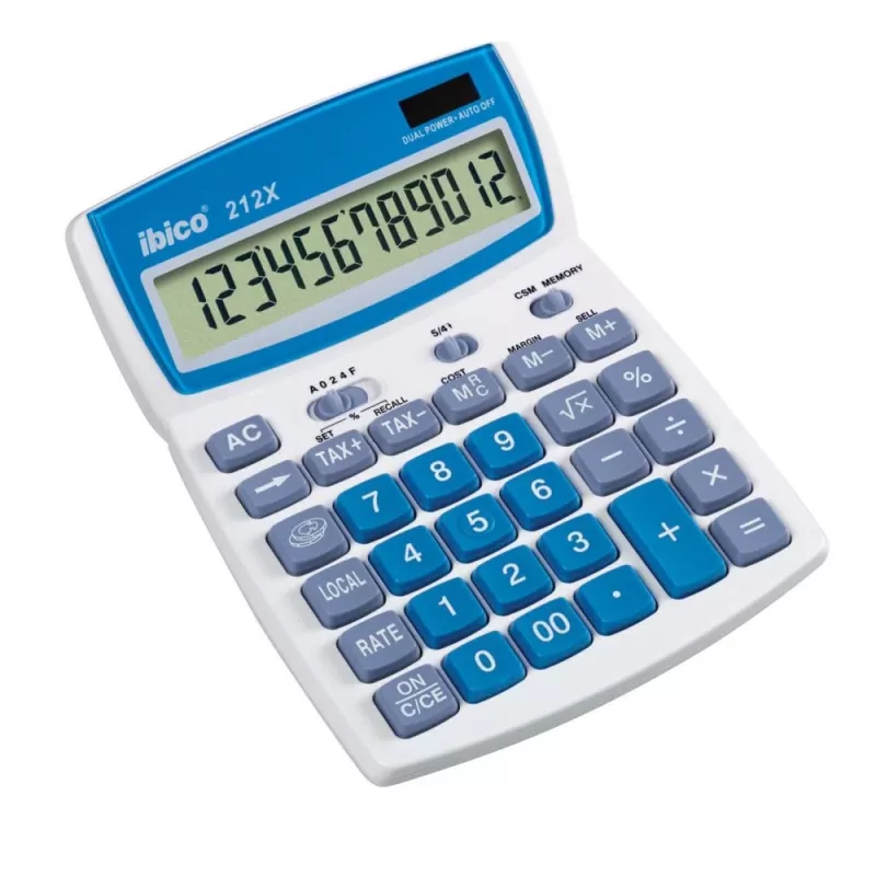 Rexel pöytälaskin Ibico 212X 12-numeroinen, 144 mm, 212 mm, 212 mm