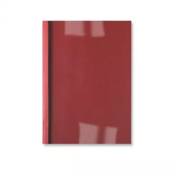 GBC LeatherGrain ThermaBind-kansilehdet 1,5 mm punainen (100), A4, PVC, punainen, läpinäkyvä, matt, 15 arkkia, 1,5 mm