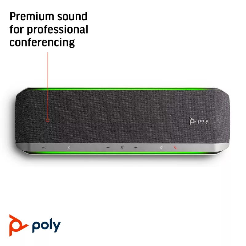 HP Poly Sync 60 -kaiutinpuhelin, hopea, Windows 10, Windows 11, MacOS, RoHS, Federal Communications Commission (FCC), CE, 37 mm, 116 mm
