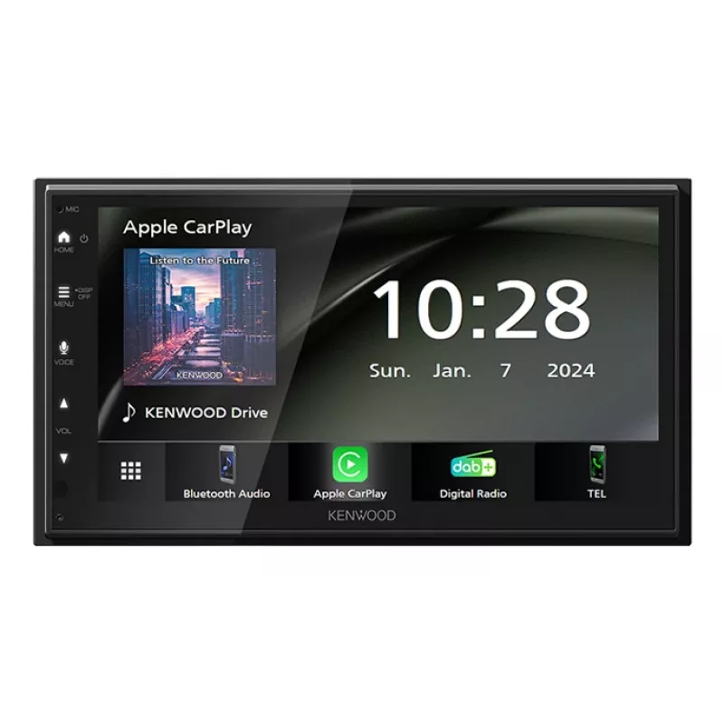 Kenwood DMX6523DABS auton mediavastaanotin musta Wi-Fi Bluetooth