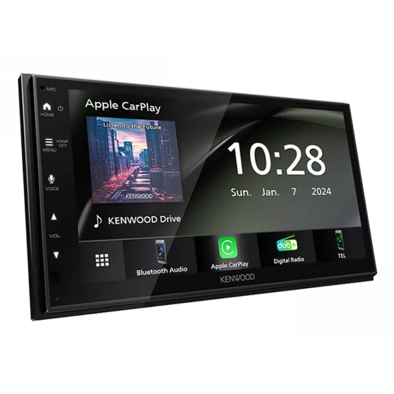 Kenwood DMX6523DABS auton mediavastaanotin musta Wi-Fi Bluetooth