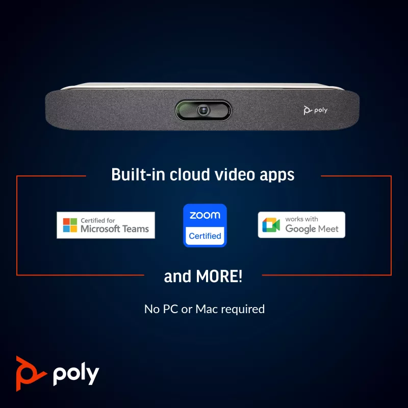 HP Poly Studio X30 all-in-one-videopalkki TC8-ohjainpaketilla
