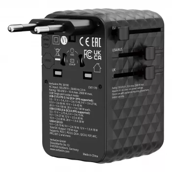 Verbatim Charge 'n' Travel 170W yleismatkasovitin musta