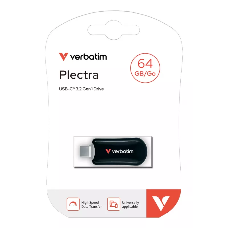Verbatim Plectra USB-C-muistitikku musta 64GB