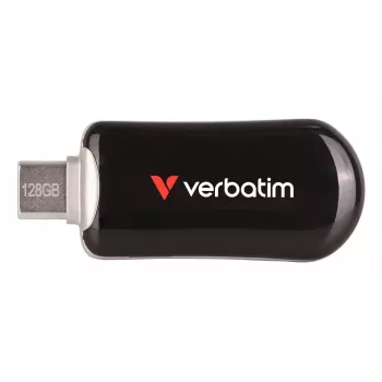Verbatim Plectra USB-C-muistitikku musta 128GB, 128 GB, USB Type-C, 3.2 Gen 1 (3.1 Gen 1), 100 MB/s, suojukseton, musta