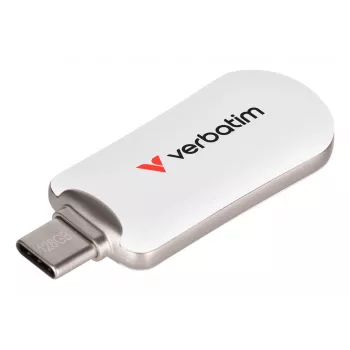 Verbatim Plectra USB-C-muistitikku valkoinen 128 GB, 128 GB, USB Type-C, 3.2 Gen 1 (3.1 Gen 1), 100 MB/s, suojukseton, valkoinen