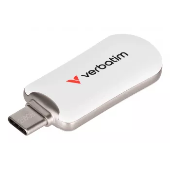 Verbatim Plectra USB-C-muistitikku valkoinen 256GB, 256 GB, USB Type-C, 3.2 Gen 1 (3.1 Gen 1), 100 MB/s, suojukseton, valkoinen