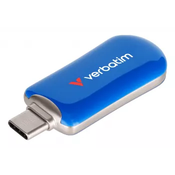 Verbatim Plectra USB-C -flash-asema sininen 512GB, 512 GB, USB Type-C, 3.2 Gen 1 (3.1 Gen 1), 100 MB/s, kanneton, sininen