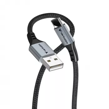 Verbatim Sync & Charge -kaapeli USB-A–USB-C 120 cm, 1,2 m, USB A, USB C, USB 2.0, 0,48 Gbit/s, musta