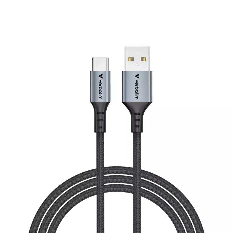 Verbatim Sync & Charge -kaapeli USB-A–USB-C 120 cm, 1,2 m, USB A, USB C, USB 2.0, 0,48 Gbit/s, musta