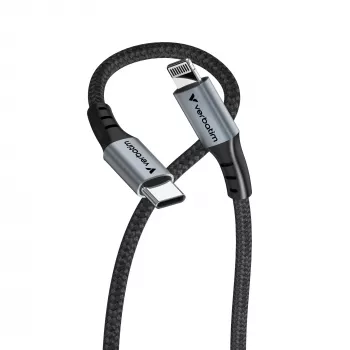 Verbatim Sync & Charge -kaapeli USB-C–Lightning 120 cm, 1,2 m, Lightning, USB C, uros, uros, musta