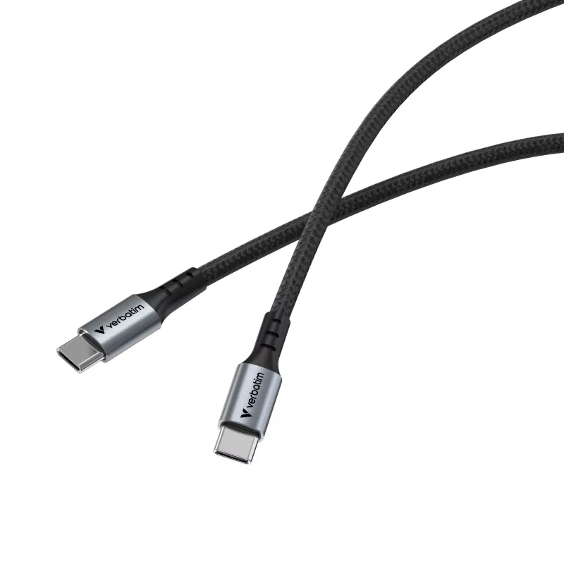 Verbatim Sync & Charge -kaapeli – 60W USB-C - USB-C 120 cm, 1,2 m, USB C, USB C, USB 2.0, 0,48 Gbit/s, musta