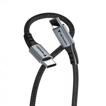 Verbatim Sync & Charge -kaapeli – 100W USB-C - USB-C 120 cm, 1,2 m, USB C, USB C, USB 2.0, 0,48 Gbit/s, musta