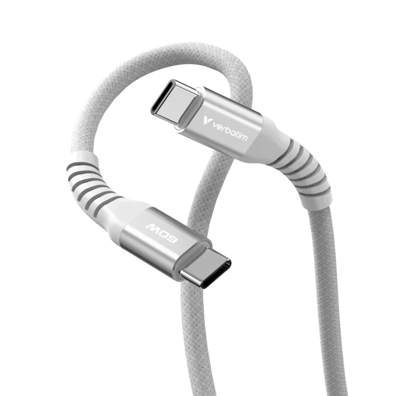 Verbatim Sync & Charge Magnetic -kaapeli - 60W USB-C - USB-C 120 cm harmaa