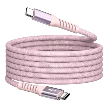 Verbatim Sync & Charge magneettikaapeli – 60 W USB-C–USB-C, 120 cm, pinkki