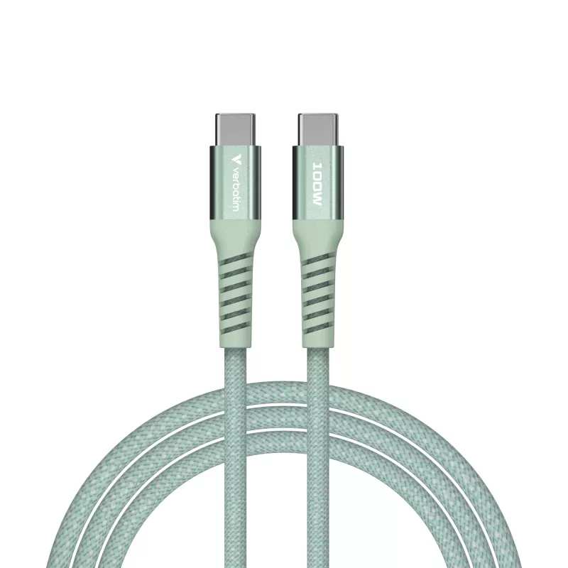 Verbatim Sync & Charge Magnetic -kaapeli - 100W USB-C - USB-C 120 cm vihreä