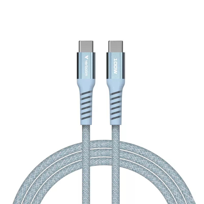 Verbatim Sync & Charge magneettikaapeli – 100W USB-C - USB-C 120 cm sininen