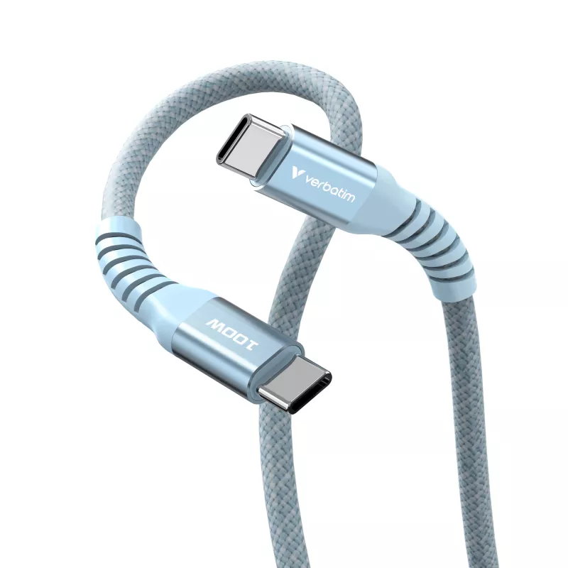Verbatim Sync & Charge magneettikaapeli – 100W USB-C - USB-C 120 cm sininen