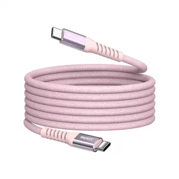Verbatim Sync & Charge Magnetic -kaapeli – 100W USB-C - USB-C, 120 cm, pinkki