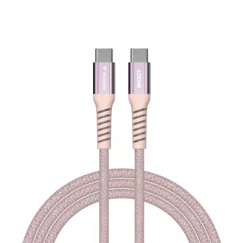 Verbatim Sync & Charge Magnetic -kaapeli – 100W USB-C - USB-C, 120 cm, pinkki